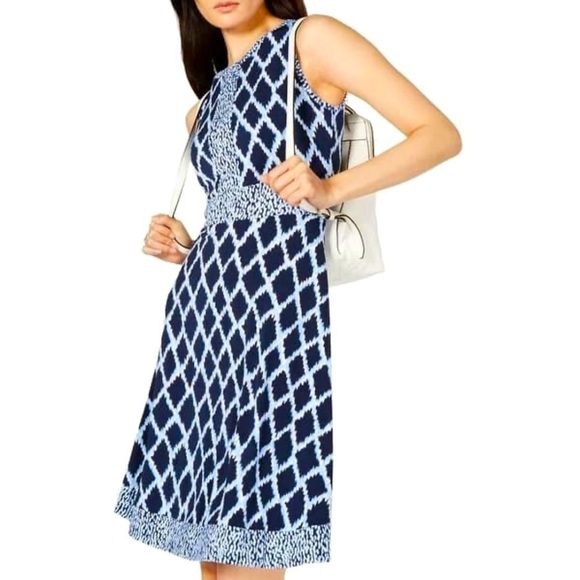MICHAEL KORS Mixed-print A-line Fit&FlarePM TEDO - Picture 1 of 12